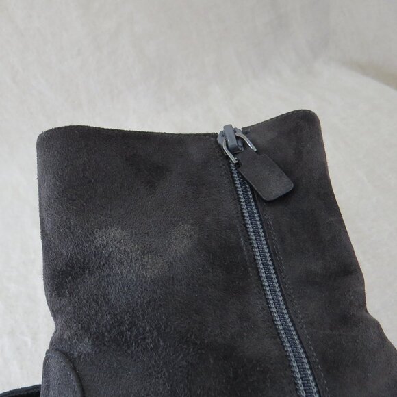 Stuart Weitzman Suede Leather Boots SIZE 8 Gray - Picture 13 of 13